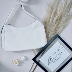 SHOULDER BAG Cream Vegan Leather